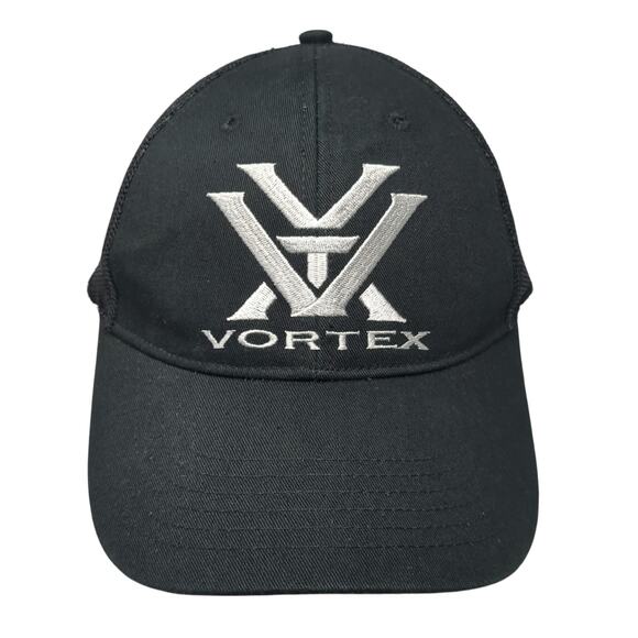 Vortex Gear Snapback Trucker Hat Black One Size Adjustable Embroidered Mesh Back - Picture 1 of 9